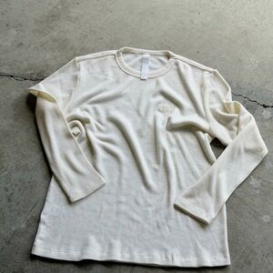 Chrome Hearts Cream Waffle Knit  Long Sleeve Tee